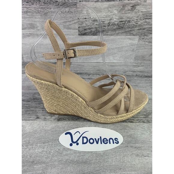 Charles By Charles David Womens Beige Strappy Wedge Sandals Size 9.5M - Picture 6 of 8